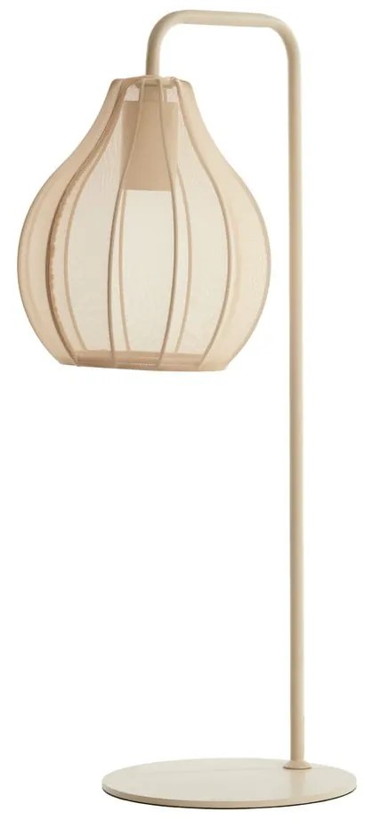 Beżowa lampa stołowa z tekstylnym kloszem (wysokość 60,5 cm) Elati – Light & Living
