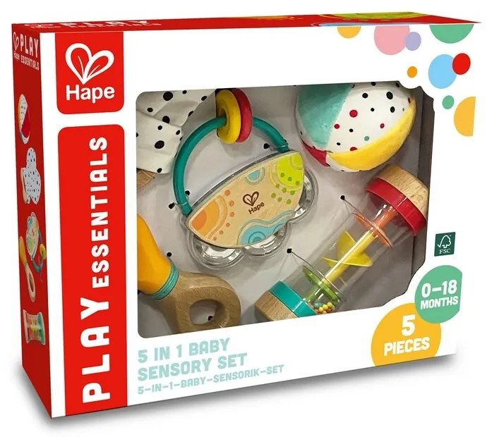 Hape Baby Zestaw sensoryczny 5 w 1