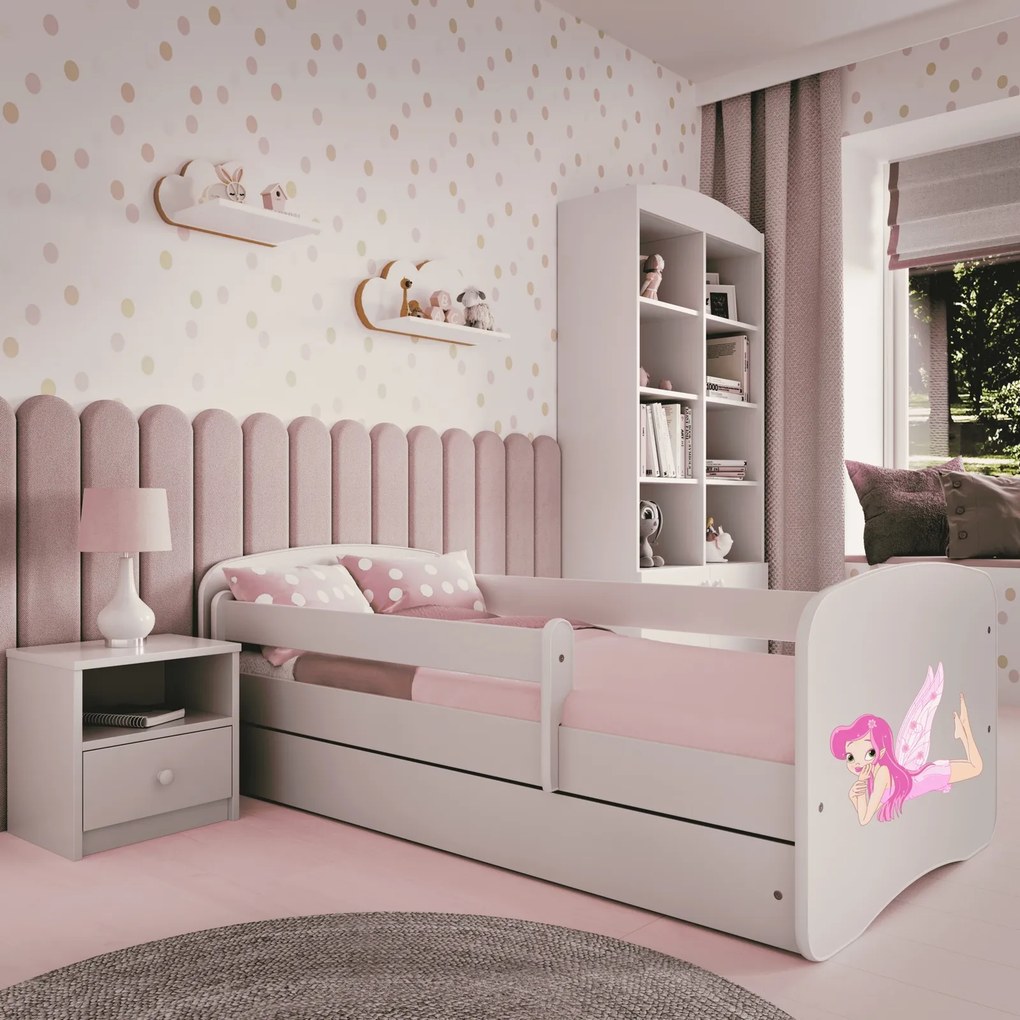 Łóżko dziecięce Babydreams z obrazkiem 160x80 z materacem