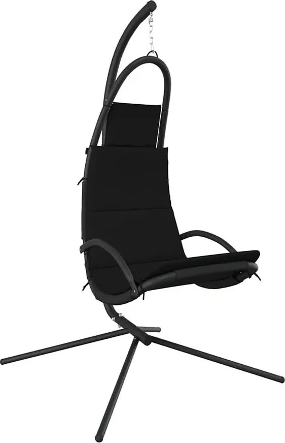 Czarny nowoczesny fotel wiszący do ogrodu F1-D63
