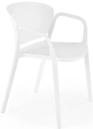 Białe krzesło plastikowe K491