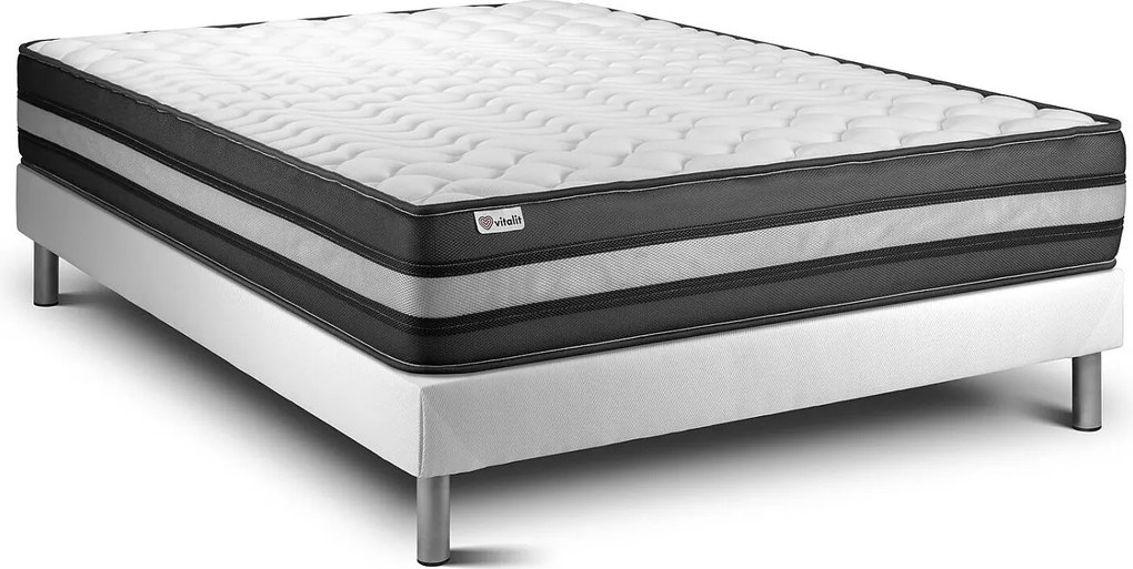 lózka z materacem VITAL POWER ZEN 135 x 190 cm Rama lózka Bialy