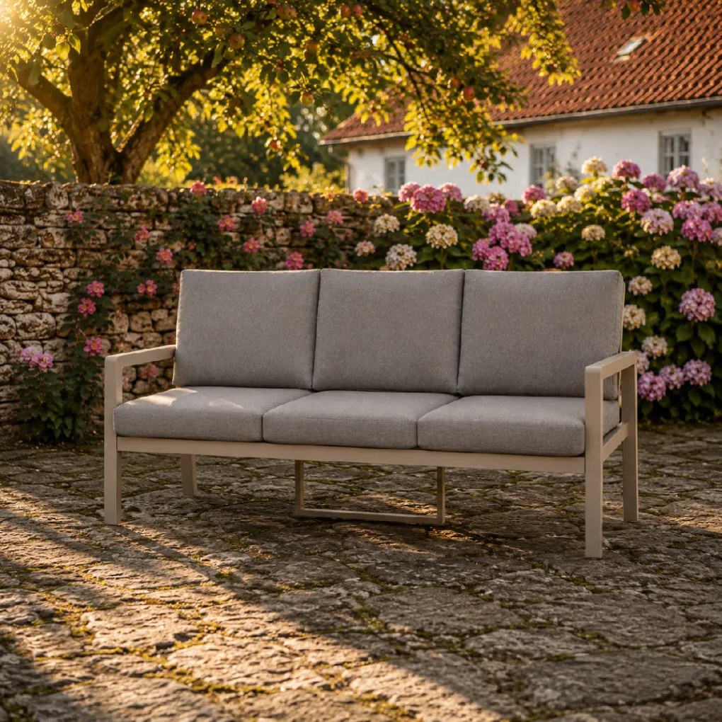 Doppler LIFE - ogrodowa aluminiowa sofa 3-osobowa