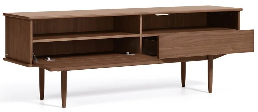 Szafka pod TV w dekorze drewna orzechowego Kave Home Carolin