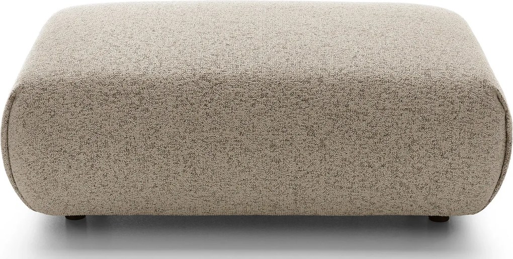 Prostokątna pufa na nóżkach zimny beż E7-L70