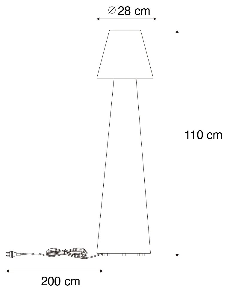 Inteligentna Lampa Podłogowa Zewnętrzna Biała W Zestawie LED A60 IP44 - Katrijn