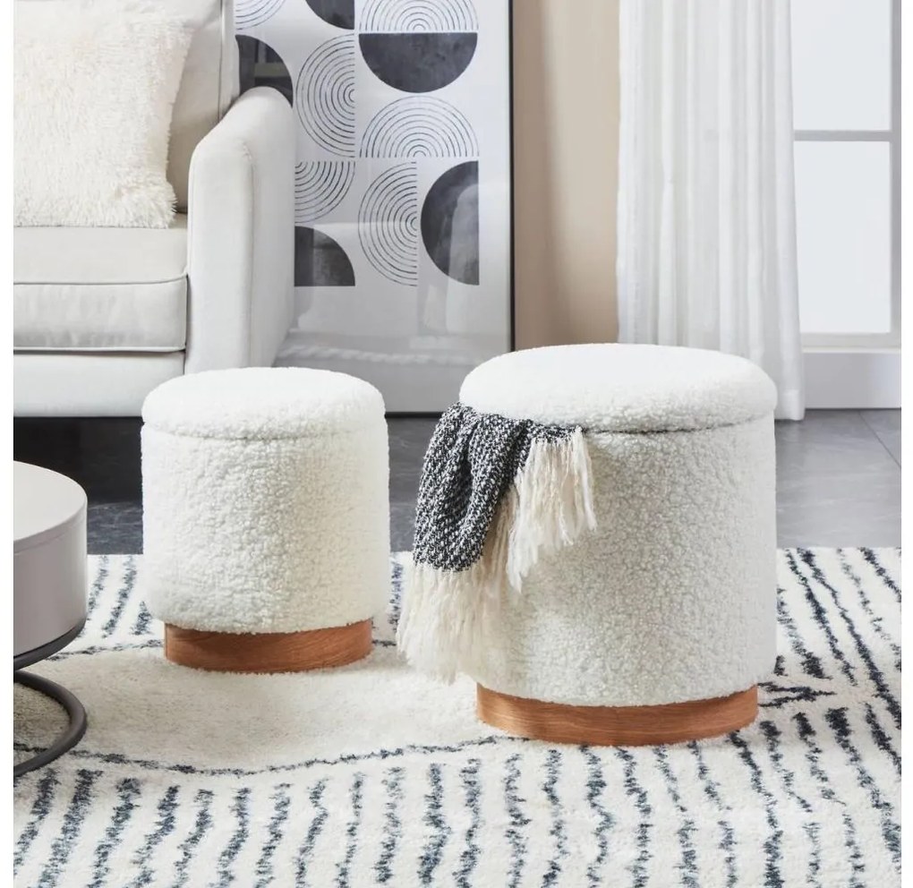 Eglo 424029 - Zestaw 2 taboretów MASHIKE pr. 30,5/37 cm biały