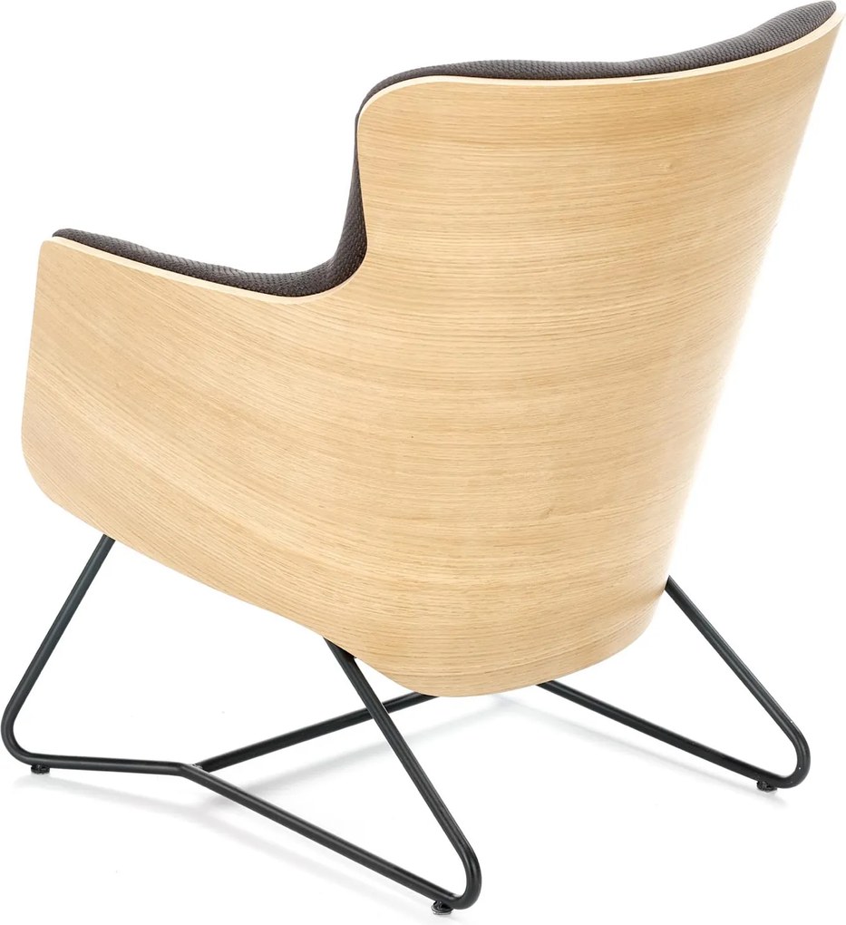 Nowoczesny fotel wypoczynkowy z oparciem ze sklejki Chillout