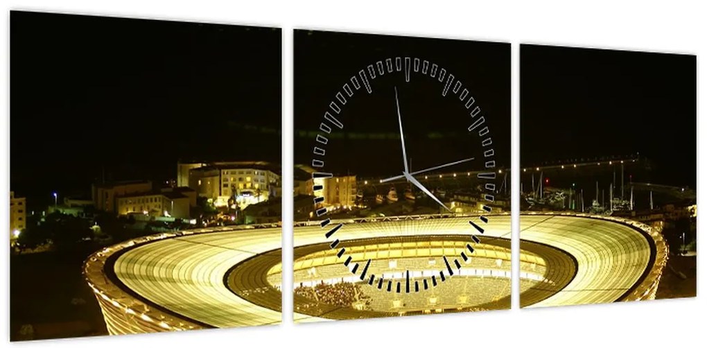 Obraz - stadion piłkarski (z zegarem) (90x30 cm)