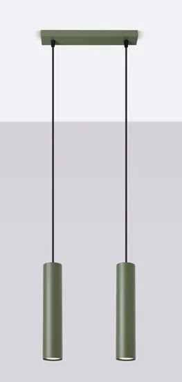 Podwójna oliwkowa lampa wisząca - M058-Maik