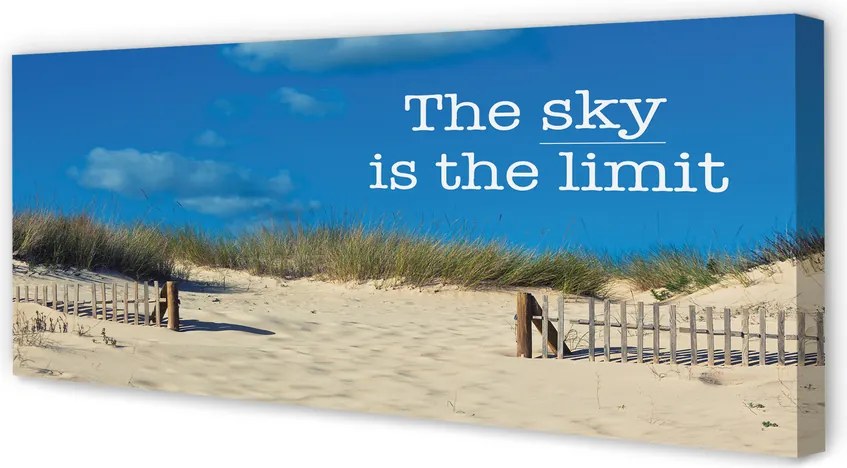 Obraz canvas na ścianę Napis na Piaszczystej Plaży