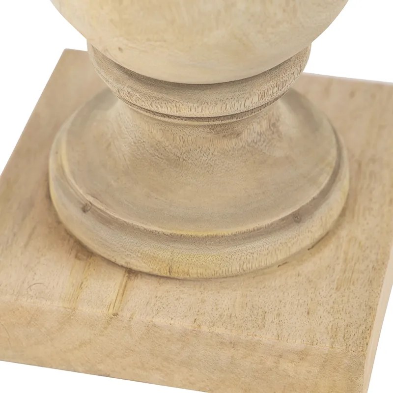 Stylowa lampa stołowa bez klosza drewno naturalne - Catnip Rustykalny / Vintage Oswietlenie wewnetrzne