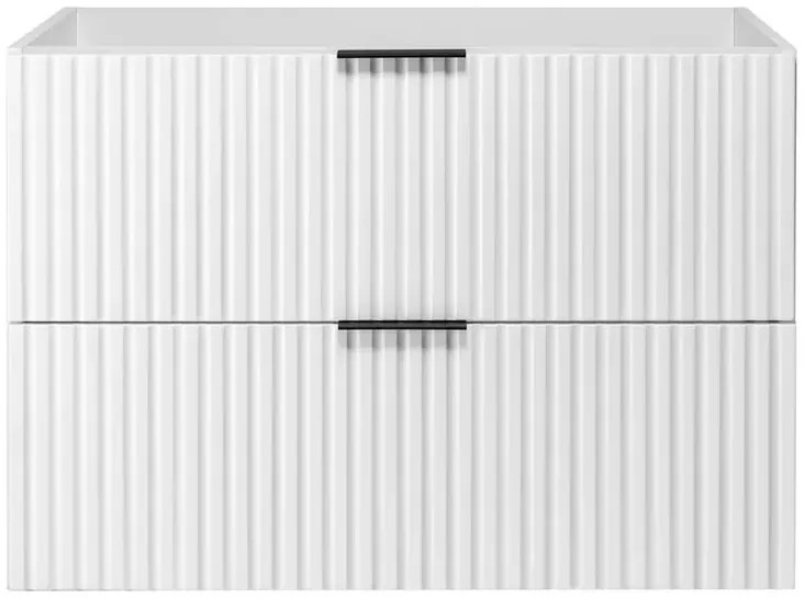 Szafka biała do łazienki z 2 szufladami 80 cm H6-K18