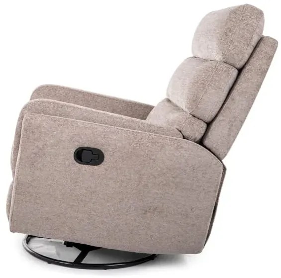 Fotel rozkładany ARGOS obrotowy ciemny beż SIGNAL