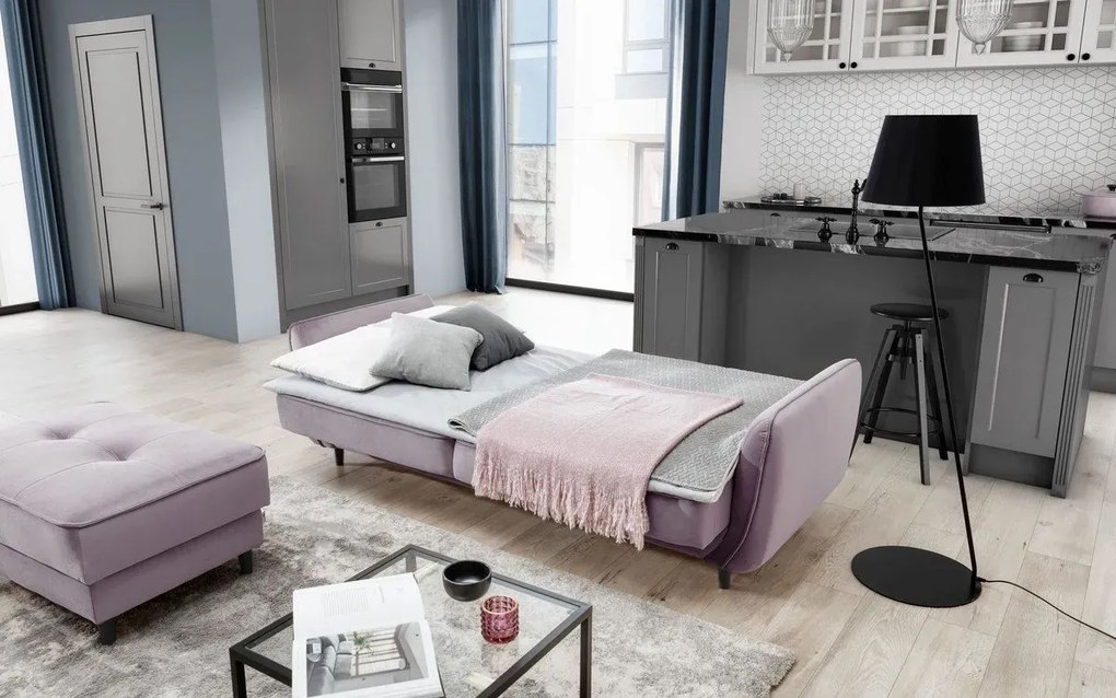Sofa rozkładana z funkcją spania BELLIS ciemnoszara ELTAP