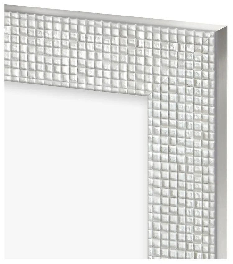 Plastikowa ramka w kolorze srebra 21x26 cm