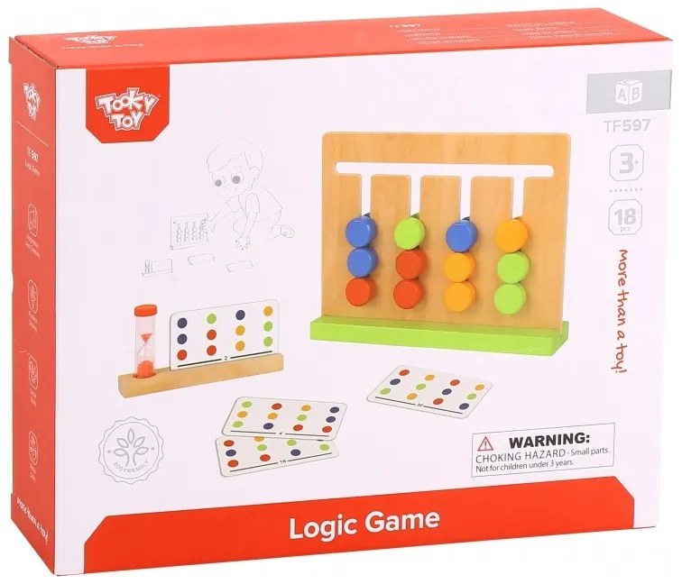 Tooky toy gra logiczna układanka na czas kolory 30 wzorów 18 el.