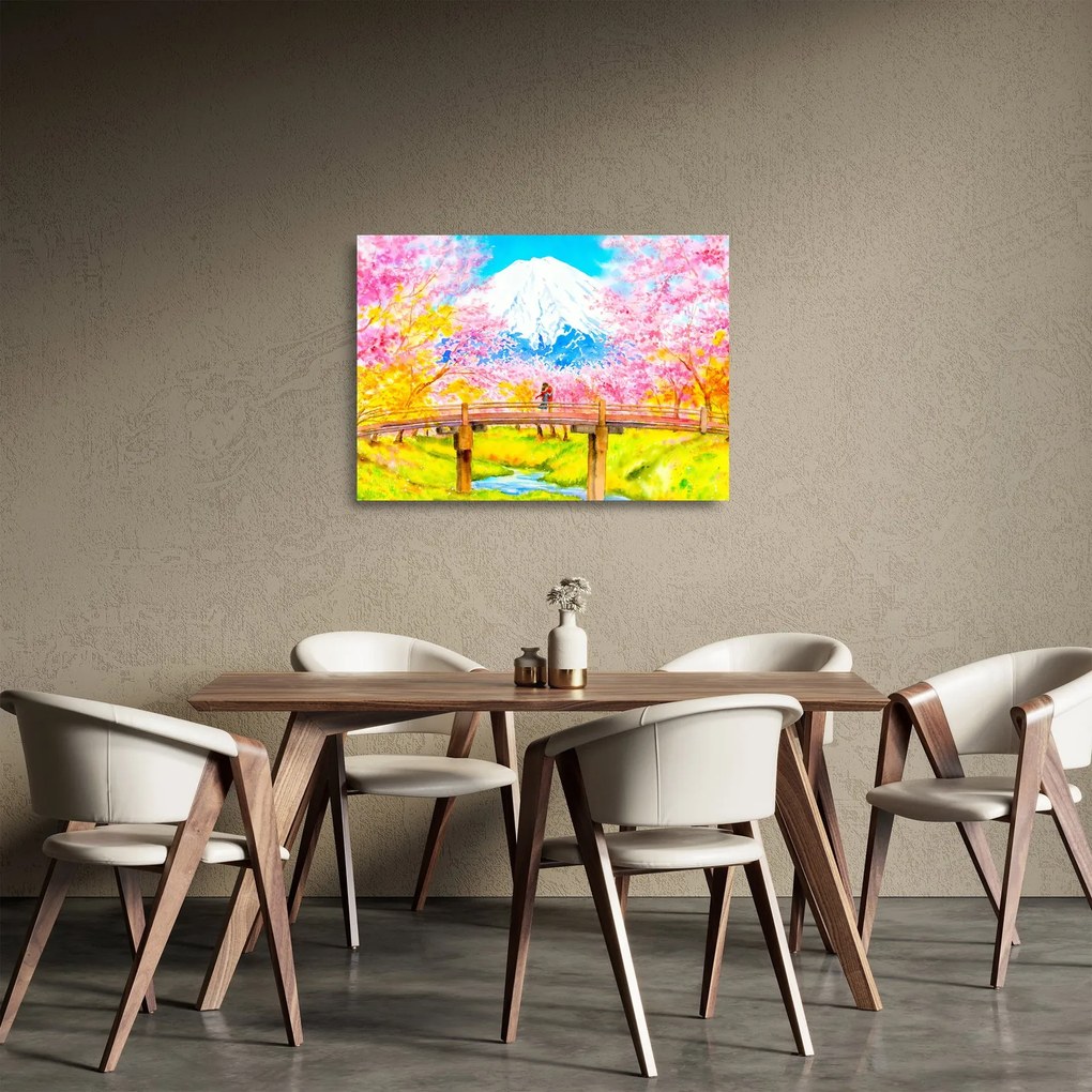 Obraz na szkle - Malowana para, akwarela (70x50 cm)