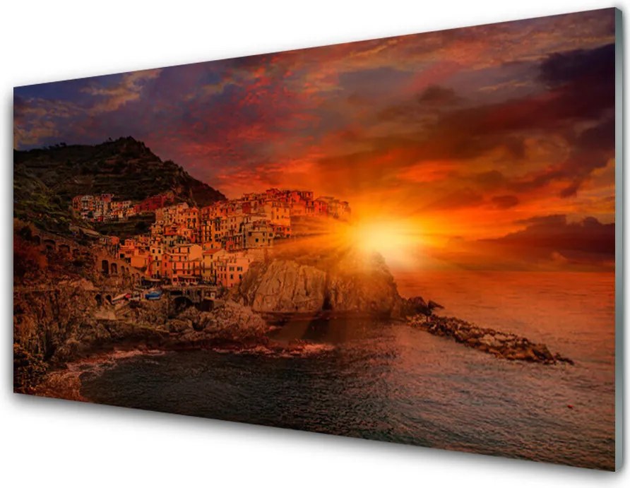 Panel Kuchenny Panorama Portowego Miasta