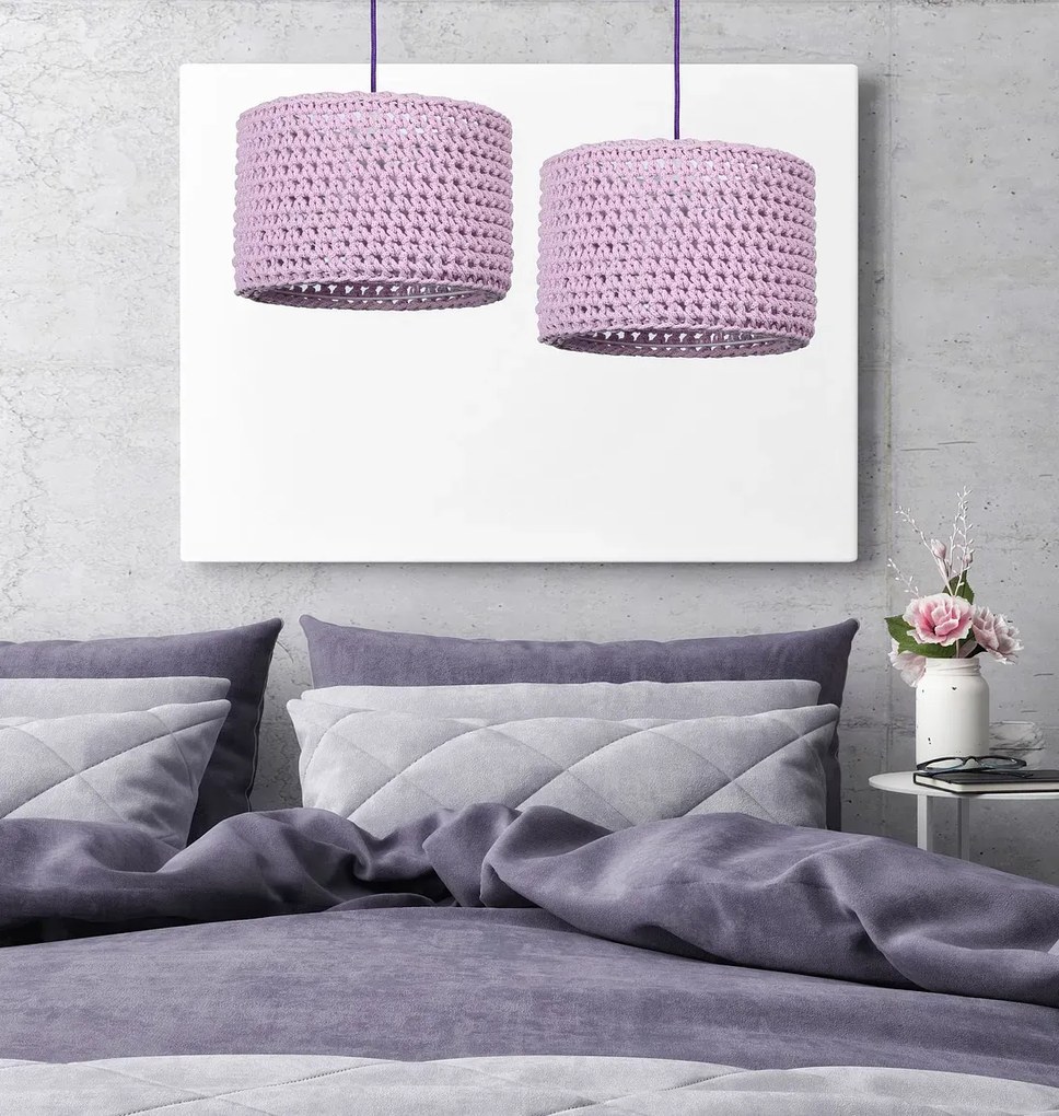 Lampa wisząca COTTON 30 fioletowa BPS KONCEPT