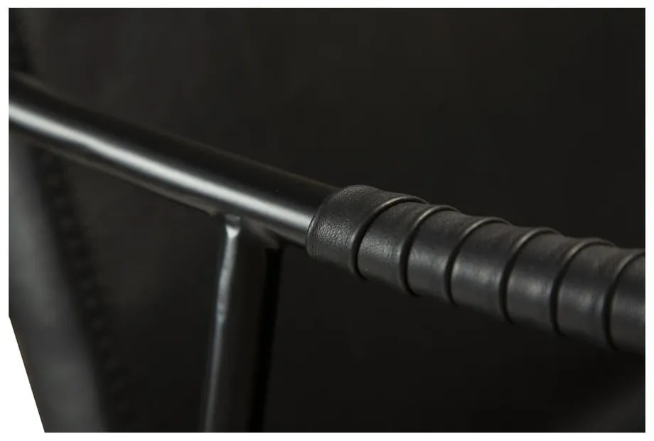 Czarny hoker z imitacji skóry DAN-FORM Denmark Boto, wys. 105 cm
