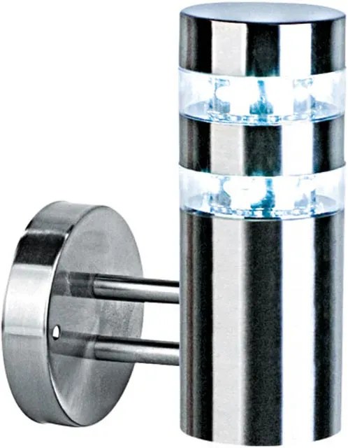 Chromowana lampa ścienna LED elewacyjna S298 T9-T21