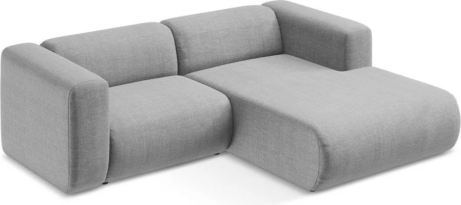 Jasnoszary narożnik (prawostronny/z szezlongiem) Ekahi – Makamii