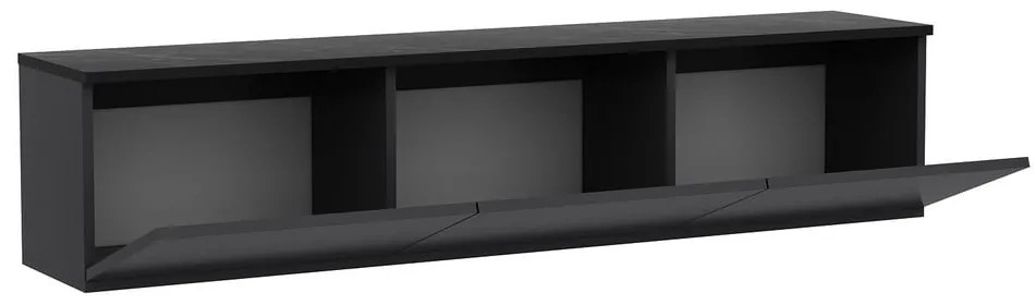 Antracytowa szafka pod TV 160x35 cm Neon – Kalune Design