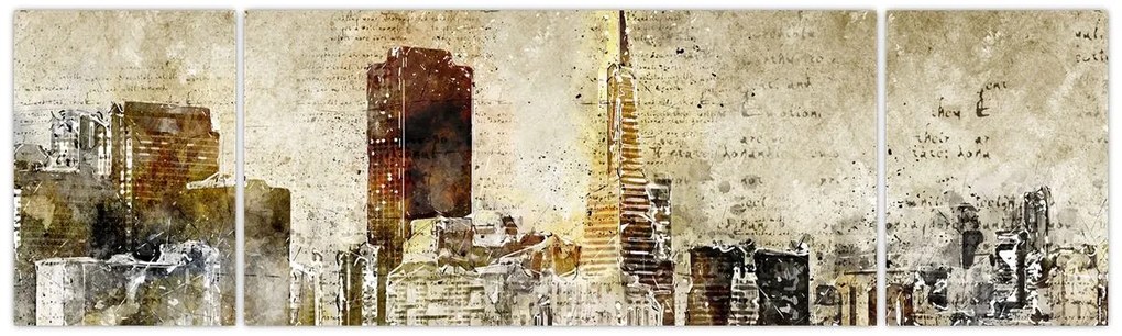 Obraz - Artystycznie ukształtowane miasto (170x50 cm)