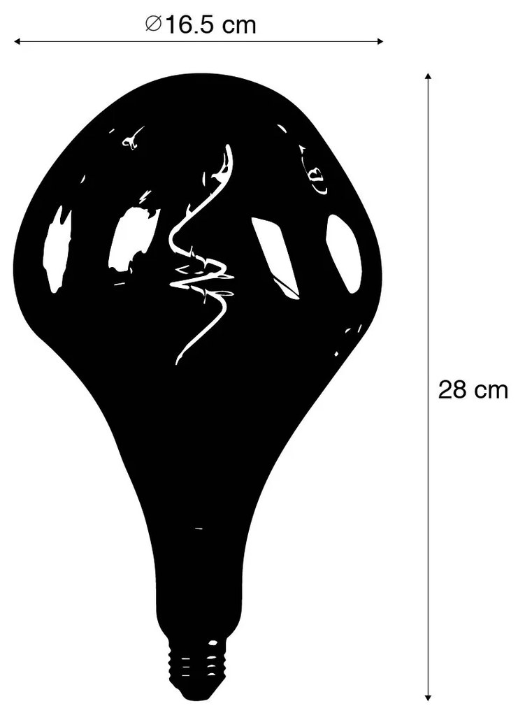 Ściemnialna lampa LED E27 A165 różowa 6W 80 lm 1800K