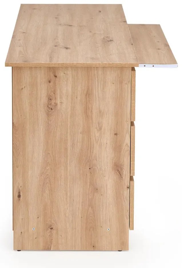 Biurko CINO dąb artisan z szufladami HALMAR
