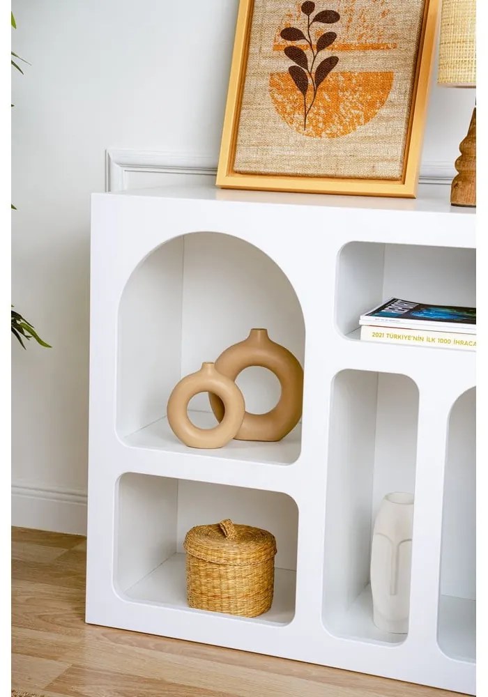 Biała wielopoziomowa półka 80 cm Lorin – Kalune Design