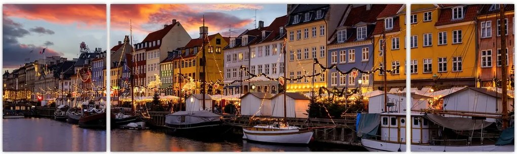 Obraz - Nyhavn, Kopenhaga (170x50 cm)