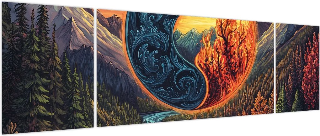 Obraz - Żywioły (170x50 cm)