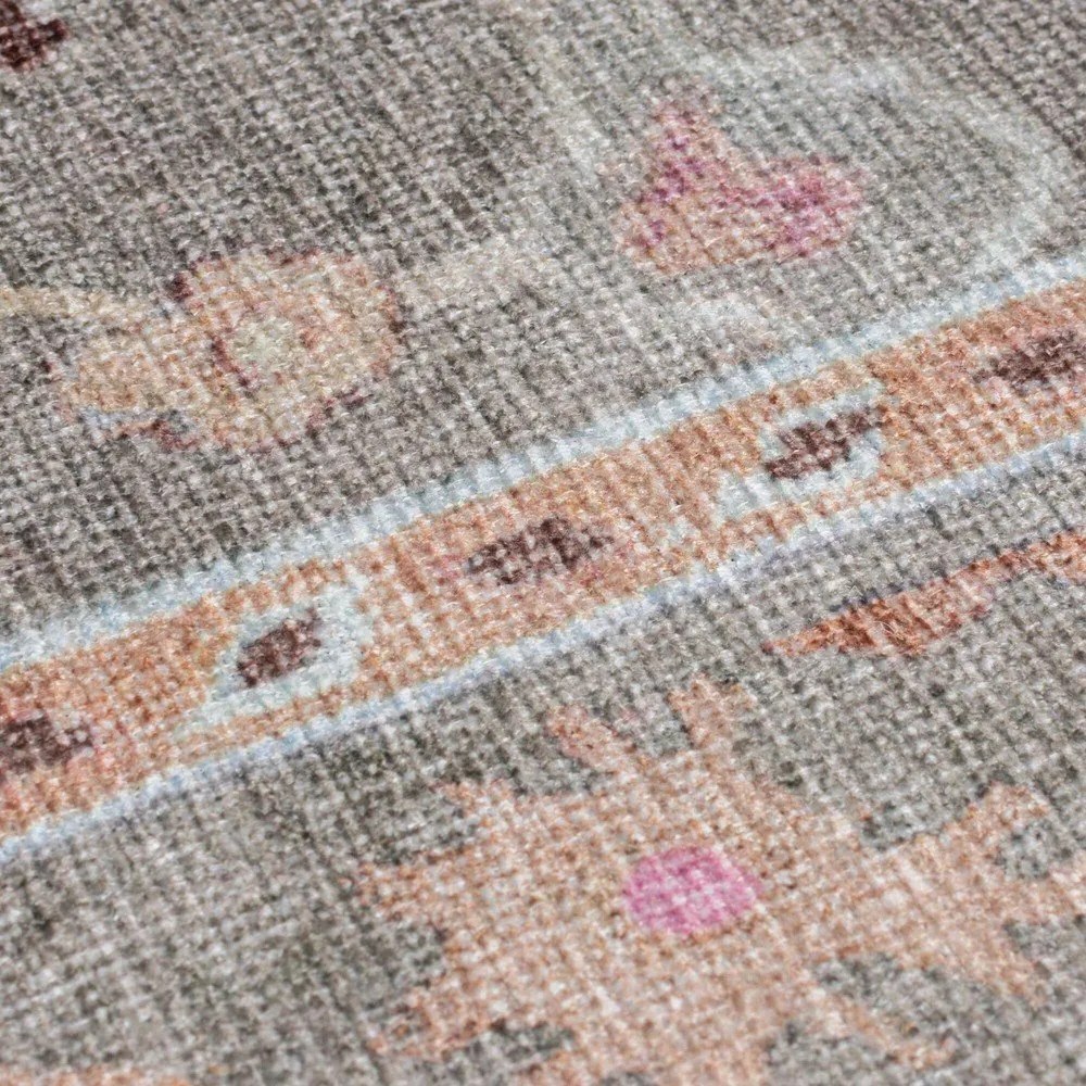 Jasnozielony chodnik odpowiedni do prania 60x230 cm Una Floral – Flair Rugs
