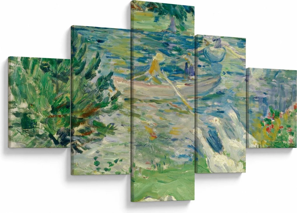 Obraz - Berthe Morisot, Girl in a Boat with Geese, reprodukcje (125x70 cm)