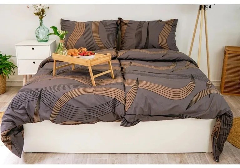 Stanex Satynowa pościel Gold Ribbon, 140 x 220 cm,70 x 90 cm