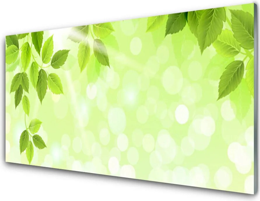 Panel Szklany Organiczny Motyw Liści