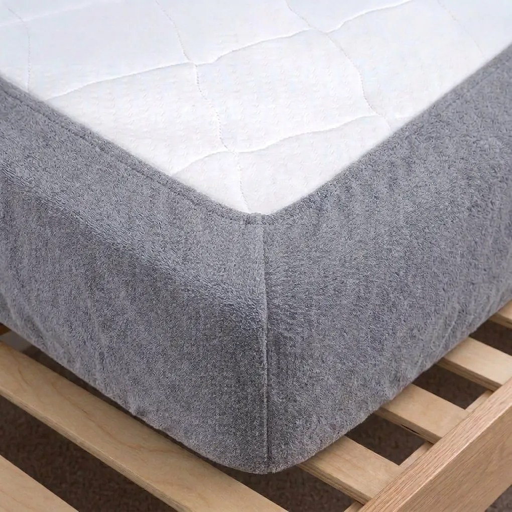 4Home prześcieradło frotte IDEAL szary, 140–160 x 200 cm, 140–160 x 200 cm