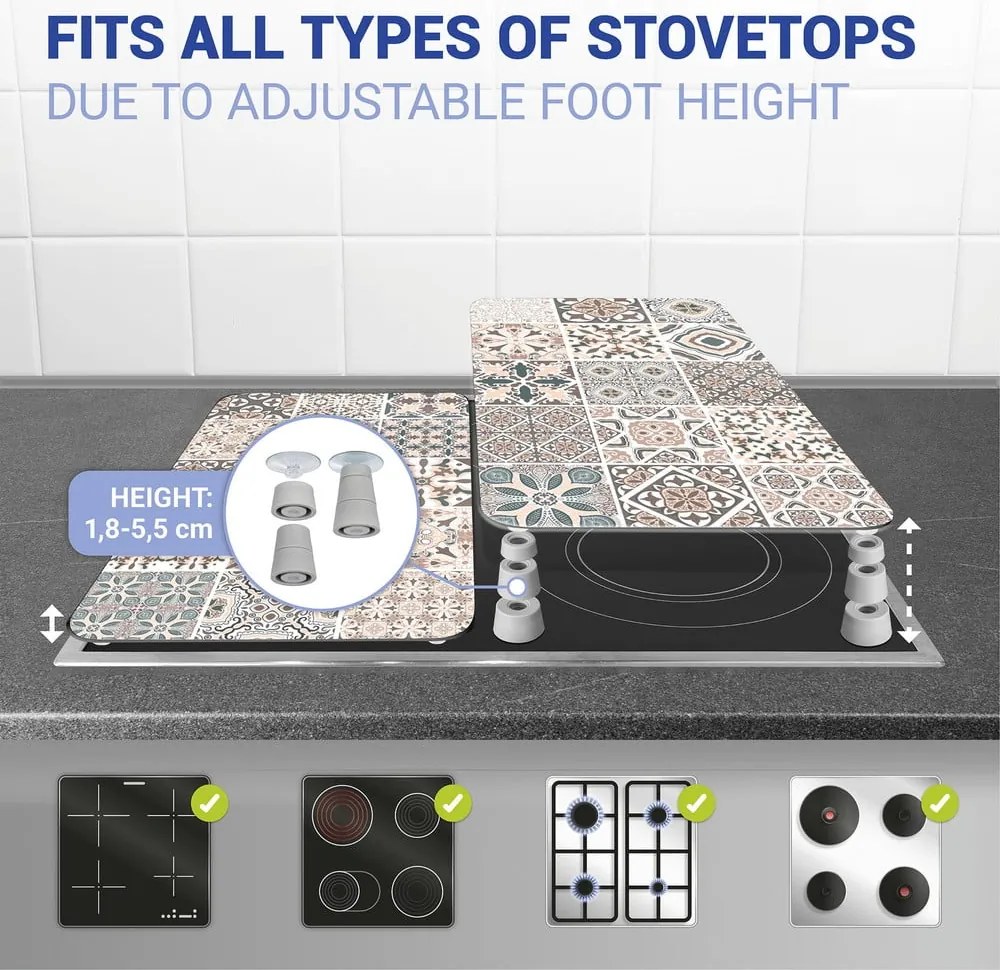 Zestaw 2 szklanych płyt ochronnych na kuchenkę Wenko Universal Tile