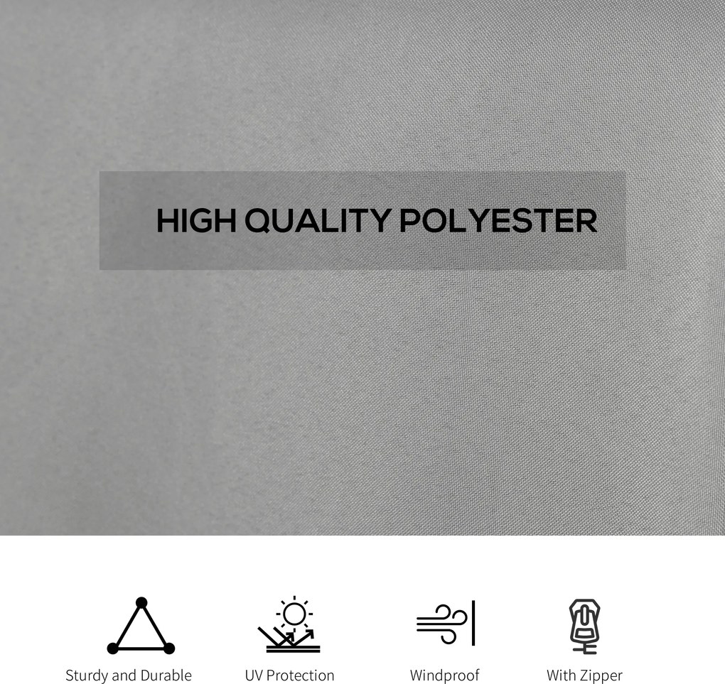 Outsunny Zasłony do pawilonu zestaw 4 sztuk jasnoszare do altany 3x4m 352x205 cm | Aosom PL