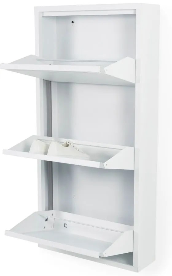 Biała metalowa uchylna szafka na buty 50x103x15 cm Billy – Spinder Design