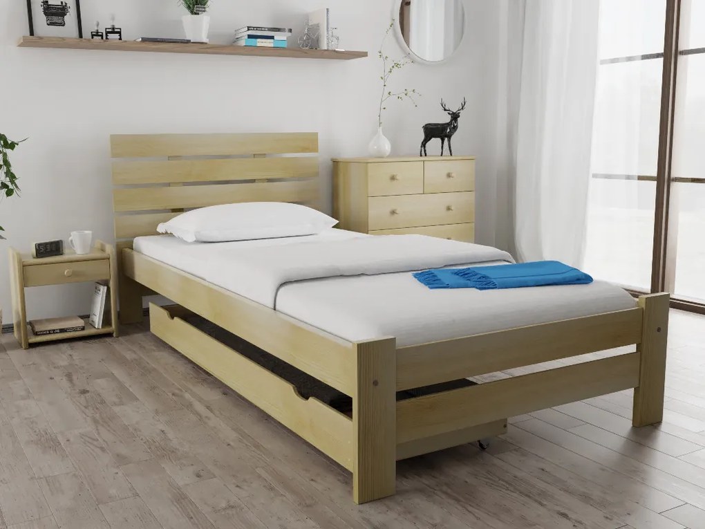 Łóżko PARIS podwyższone 80 x 200 cm, sosna Materac: Materac Coco Maxi 20 cm