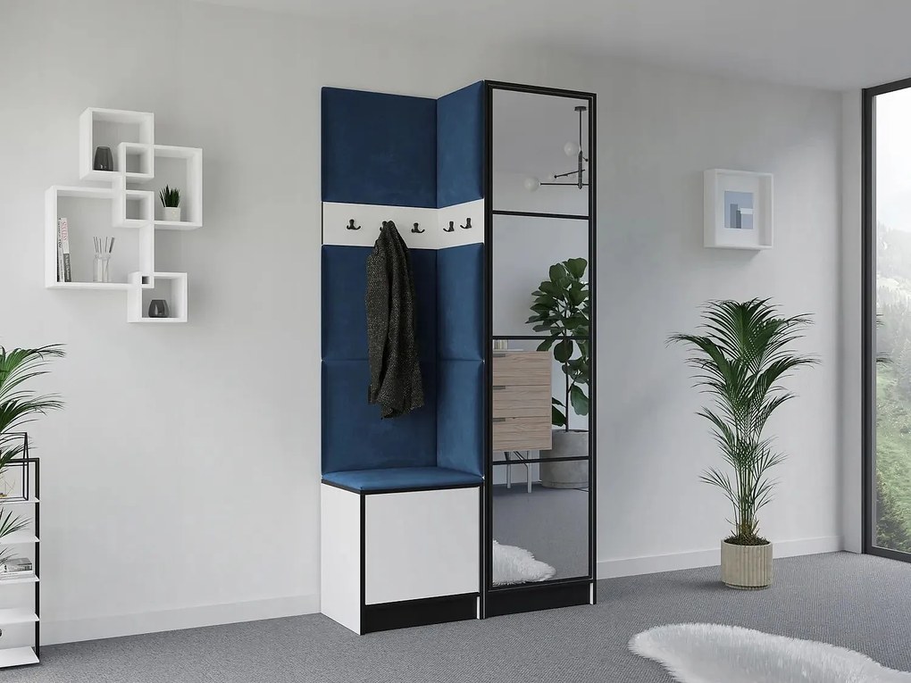 Garderoba EDEN 11 Biały + Niebieski
