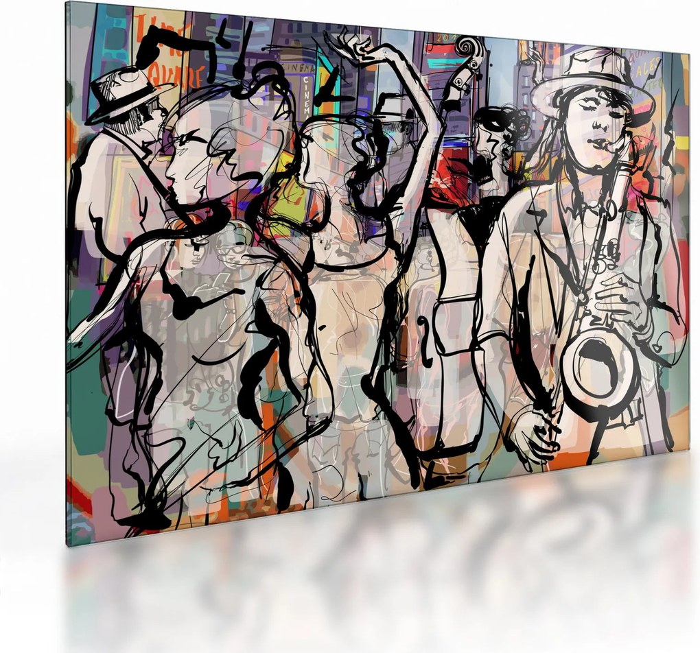 Obraz na szkle - Jazzowa noc (70x50 cm)