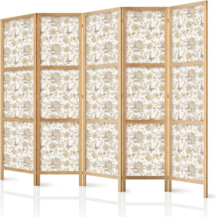 Parawan japoński Artgeist Kwiaty 225 x 172 cm 1 szt