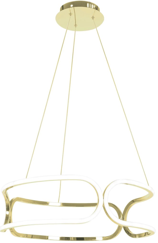 LAMPA SUFITOWA Z PILOTEM PLAFON LED APP791-CP TRIO Złota