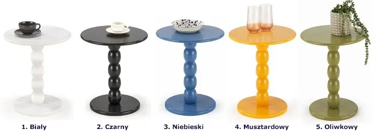 Musztardowy Stolik Kawowy W Stylu Wenge N6-A88