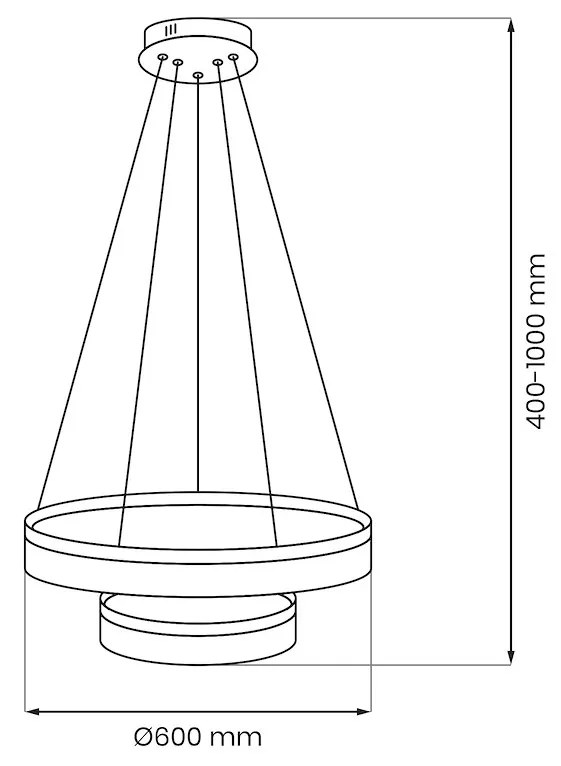 Lampa wisząca GALA SILVER 54W LED