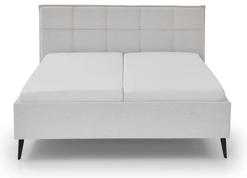 Beżowe łóżko dwuosobowe ze schowkiem ze stelażem 200x200 cm Paulo – Meise Möbel